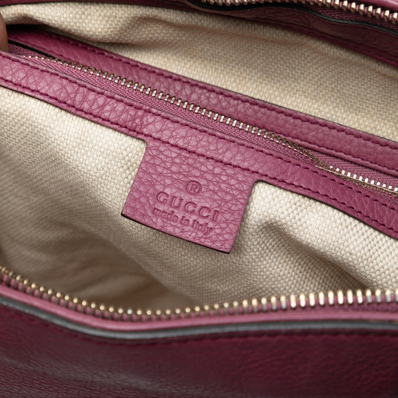 Pre-Loved Gucci Small Pebbled Leather Soho Cellarius Satchel - Picture 4 of 7